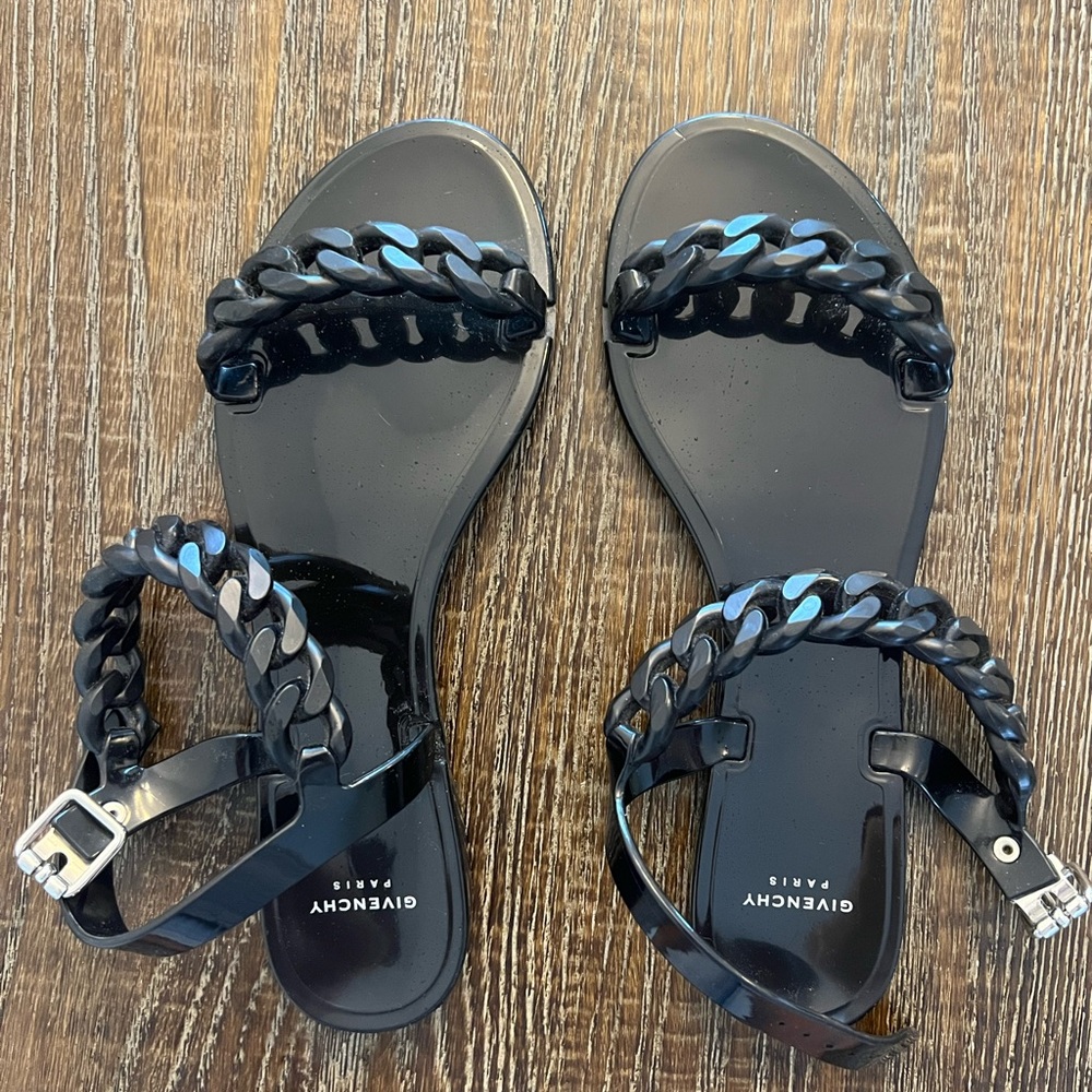 Givenchy black jelly sandals